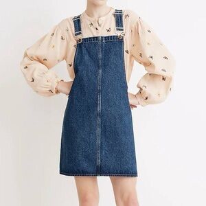 Madewell denim overall mini dress